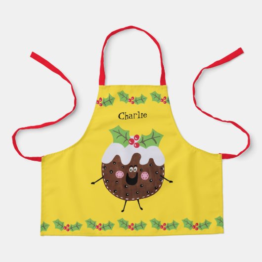 Tablier Pudding de Noël personnalisé (Recto)