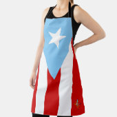 Tablier Puerto Rico Flag All Over Print Large Apron (Insitu)