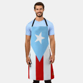 Tablier Puerto Rico Flag All Over Print Large Apron (Porté)