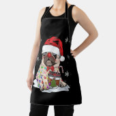 Tablier Pug Christmas Tree Lights Santa Dog Boys Pugmas (Insitu)