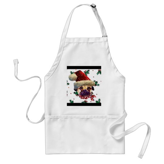 Tablier Pug de Noël (Devant)