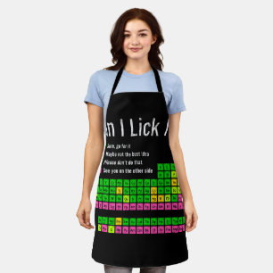 Tablier Puis-je le Lick Table périodique Enseignant Enfant