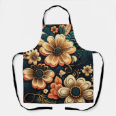 Tablier Puissance de fleur boho rétro (Recto)