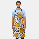 Tablier Pumpkin color seamless pattern, hand drawn squash  (Porté)