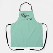 Tablier Pun de temps mignon pour manger l'épice de thym (Recto)