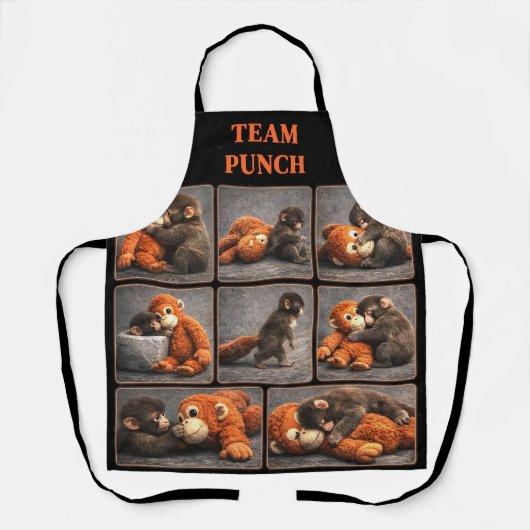 Tablier Punch Bébé Singe (Recto)