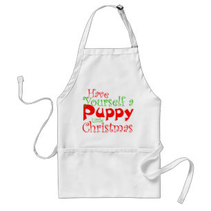 Tablier Puppy Christmas Holiday Apron