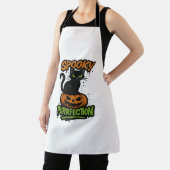 Tablier Purfection éffrayante - Chat noir mignon sur Hal C (Insitu)