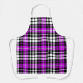 Tablier Purple Black White Plaid Tartan Pattern Design  (Recto)