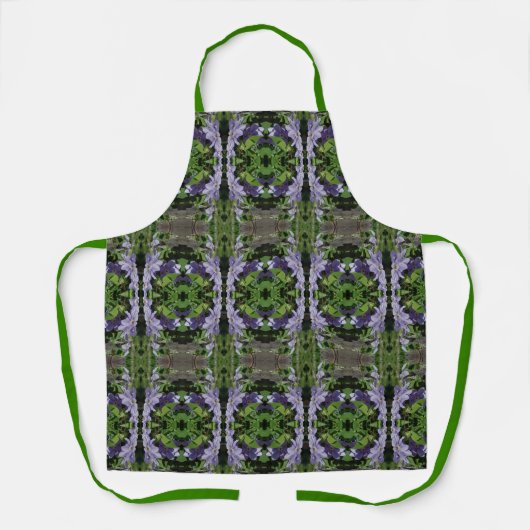 Tablier Purple Clematis Fleurs Motif Abstrait (Recto)