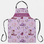 Tablier Purple Cowboy Wild West All over print Pattern (Recto)