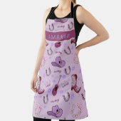 Tablier Purple Cowboy Wild West All over print Pattern (Insitu)