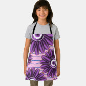 Tablier Purple Floral Pattern Modern Abstract Flower Desig (Insitu)