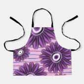 Tablier Purple Floral Pattern Modern Abstract Flower Desig (Recto)