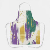 Tablier Purple Green Gold Mardi Gras Kitchen (Recto)