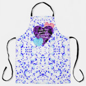 Tablier Purple heart vibrant red love (Recto)