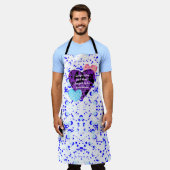 Tablier Purple heart vibrant red love (Porté)