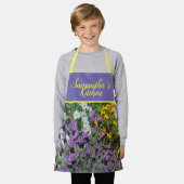 Tablier Purple Lavender Fleurs Fleurs Fleurs Florales Mums (Porté)