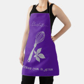 Tablier Purple Royal avec Whisk d'argent doux et Herb (Insitu)