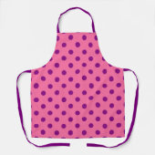 Tablier Purple sur Pois rose Design Motif (Recto)