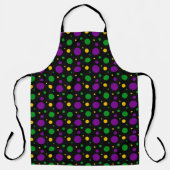 TABLIER PURPLE VERT JAUNE MARDI GRAS POIS (Recto)