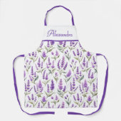 Tablier PurpleSage Green Lavender Custom Name Apron (Recto)