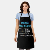 Tablier Python Choisissez votre arme Funny Computer Scienc (Porté)