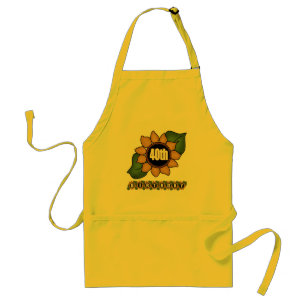 Tablier Quarantième cadeaux d'anniversaire de tournesol