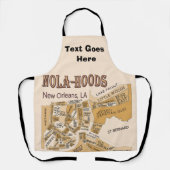 Tablier Quartiers de la Nouvelle-Orléans, ajouter du texte (Recto)