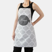 Tablier Quatrefoil gris personnalisé (Insitu)