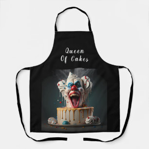 Tablier Queen Of Cakes Crème Clown Effrayant Gâteau