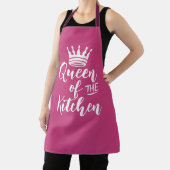 Tablier Queen of Kitchen Apron, Rose Personnalisé Maman Ca (Insitu)