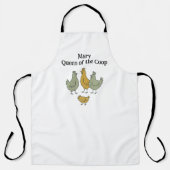 Tablier Queen of the Coop : Apron Lover de poulet (Recto)