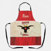 Tablier Queen of the Grill - Longhorn Cow Apron (Recto)