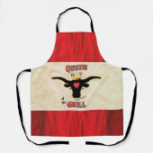 Tablier Queen of the Grill - Longhorn Cow Apron (Recto)