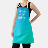 Tablier Queen of the Kitchen Blue to Turquoise Gradient Ap (Insitu)