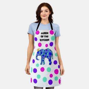 Tablier Queen of the Kitchen Elephant Apron