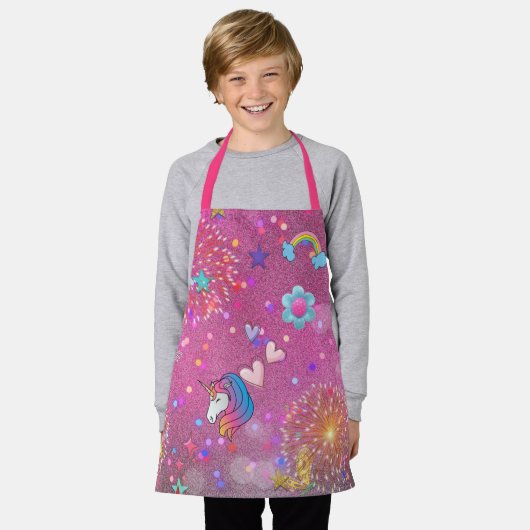 Tablier Quelques mignonnes 2 roses (Porté)