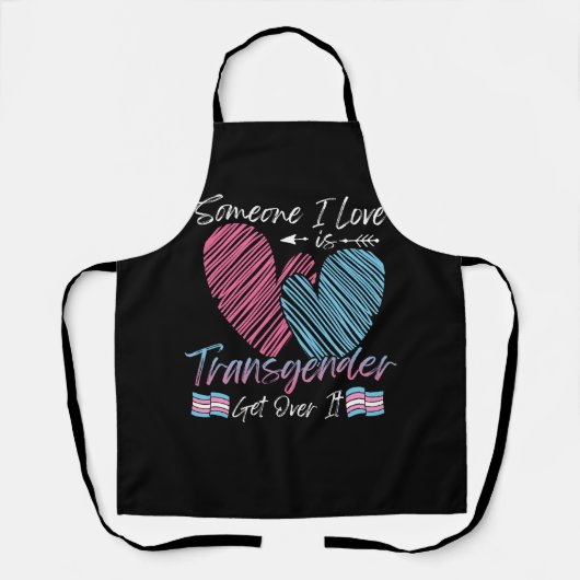 Tablier Quelqu'Un Que J'Aime Est Transgenre Trans Drapeau (Recto)