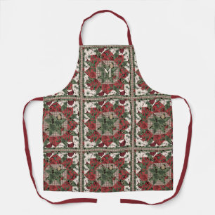 Tablier Quilt en écaille monogramme d'animaux de forêt