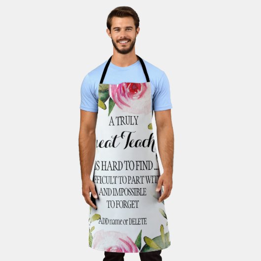 Tablier Quitter l'enseignant prendre sa retraite Appréciat (Porté)