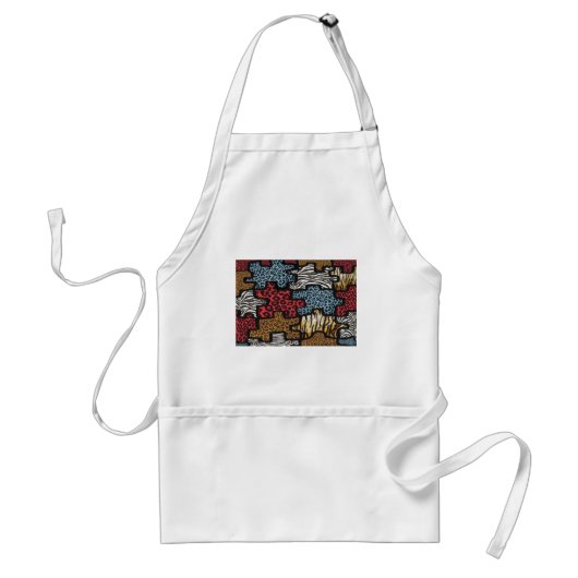 Tablier RAB Rockabilly Leopard Zebra Puzzle Imprimer Cadea (Devant)