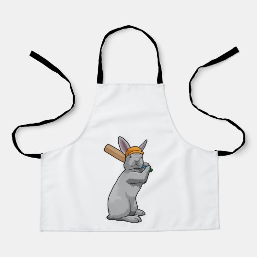 Tablier Rabbit au cricket avec chauve-souris de cricket (Recto)