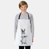 Tablier Rabbit avec chapeau et cravate de la ceinture (Porté)