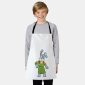 Tablier Rabbit comme coiffeur avec sèche-cheveux (Porté)