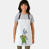 Tablier Rabbit comme coiffeur avec sèche-cheveux (Insitu)
