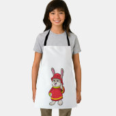 Tablier Rabbit comme pompier avec casque (Insitu)