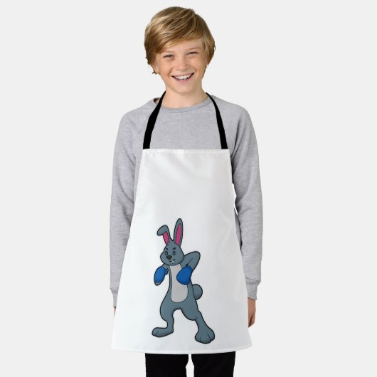 Tablier Rabbit en boîte avec gants de boxe (Porté)