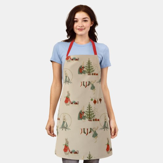 Tablier Rabbit Peter fêtes de Noël Apron (Porté)