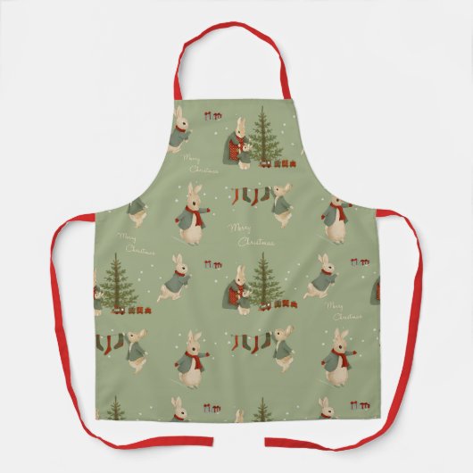 Tablier Rabbit Peter fêtes de Noël Apron (Recto)